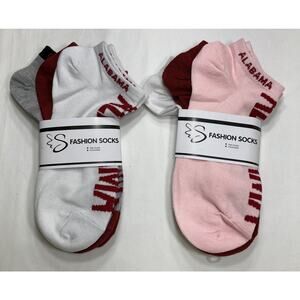 Alabama Crimson Tide Socks Ankle Women's size: 9 to 11 2 packs of 3, NCAA